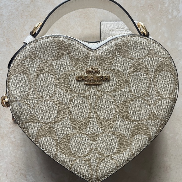 Coach Handbags - Heart Crossbody in Signature Canvas